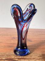 Vaas - glas - kleurrijke vrolijke vaas, Ophalen of Verzenden