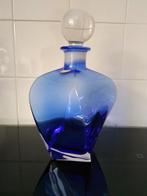 Vintage karaf blauw kristal Italy Cristalleria Toscana + 🎁, Antiek en Kunst, Ophalen of Verzenden