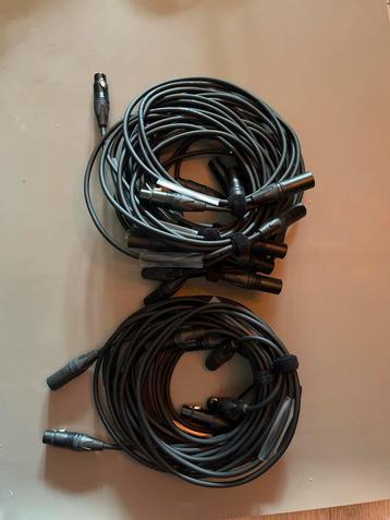 16x 200cm Neutrik Gold xlr kabel, belden 46349 beschikbaar voor biedingen
