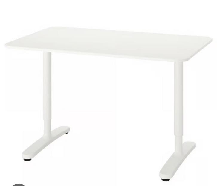 IKEA Bekant Bureau 120x80cm wit hoogte verstelbaar, Huis en Inrichting, Bureaus, Zo goed als nieuw, In hoogte verstelbaar, Ophalen