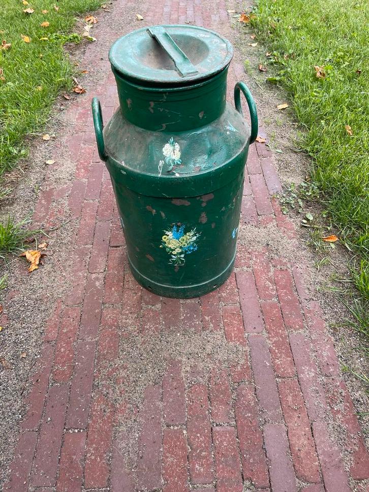 Vintage Melkbus met Bloemmotieven, Antiek en Kunst, Antiek | Overige Antiek, Ophalen of Verzenden