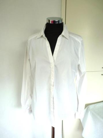 Witte klassieke getailleerde overhemdblouse H&M 42 beschikbaar voor biedingen