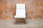 ZGAN witte leren Rob Parry Lotus lounge design draaifauteuil, Metaal, Rob Parry Lotus, Design, 75 tot 100 cm
