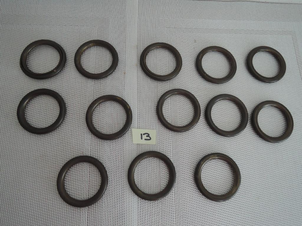 12 Lichtgewicht metalen gordijnringen, Ophalen of Verzenden, Minder dan 50 cm, Minder dan 100 cm