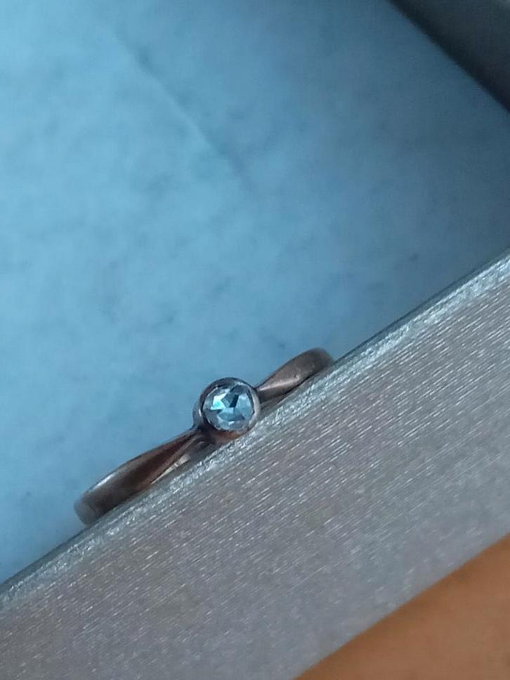 Antieke gouden ring met mooie roosgeslepen diamant, Sieraden, Tassen en Uiterlijk, Antieke sieraden, Ring, Goud, Met edelsteen