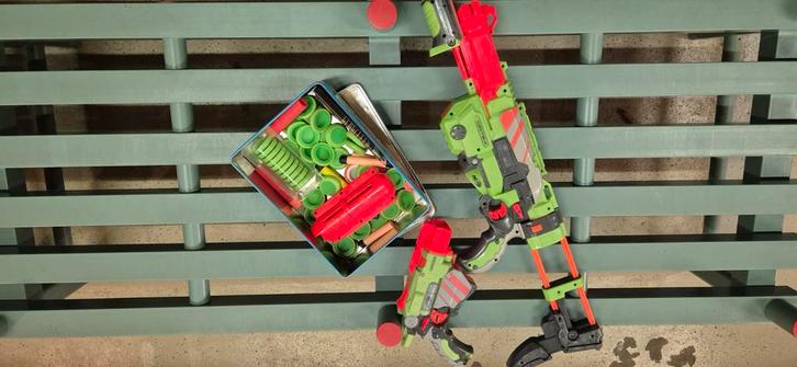 Nerf Vortex Set - Groot & Klein + Schijfjes, Kinderen en Baby's, Speelgoed | Overig, Gebruikt, Jongen of Meisje, Ophalen of Verzenden