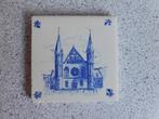 Tegel 7,5x7,5 cm. Ridderzaal Den Haag, Antiek en Kunst, Antiek | Wandborden en Tegels, Ophalen of Verzenden