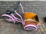 Roze kinder bakfiets  cangoo, Fietsen en Brommers, Fietsen | Bakfietsen, Ophalen of Verzenden, Gebruikt, 1 kind