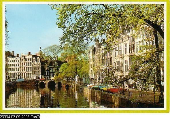 Ansichtkaart	Amsterdam	Prinsengracht met Westertoren, Verzenden, 1960 tot 1980, Ongelopen, Noord-Holland