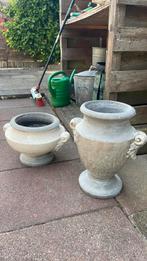 Mooie stenen potten brocante, Ophalen of Verzenden, Zo goed als nieuw, Rond, Minder dan 25 cm