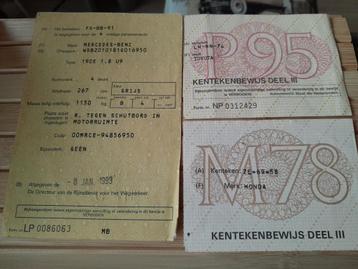Gevraagd: kentekenbewijs deel 3 beschikbaar voor biedingen