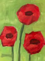 Schilderij Klaprozen, Ophalen