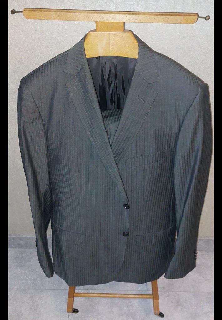 Zegna City pak maat 52 7R 100% wol antraciet, Kleding | Heren, Kostuums en Colberts, Zo goed als nieuw, Maat 52/54 (L), Grijs