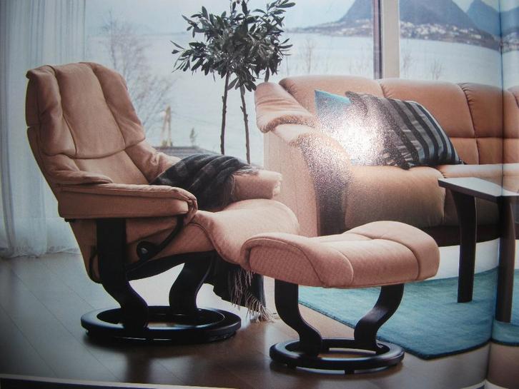 Stressless fauteuil, Huis en Inrichting, Fauteuils, Gebruikt, Leer, 50 tot 75 cm, 75 tot 100 cm, Ophalen