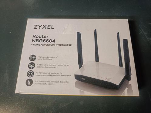 Zyxel NBG6604 zgan in doos. compleet, Computers en Software, Netwerk switches, Zo goed als nieuw, Ophalen of Verzenden