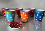 Oilily servies Douwe Egberts Stippen 6 koffiekopjes, Huis en Inrichting, Keuken | Servies, Ophalen, Gebruikt, Overige stijlen