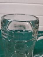 bierpul glas met hert gegraveerd 1 liter, Verzamelen, Ophalen of Verzenden