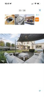 Nesling Schaduwdriehoek 460cm + 2 Palen + Toebehoren, Ophalen, Gebruikt