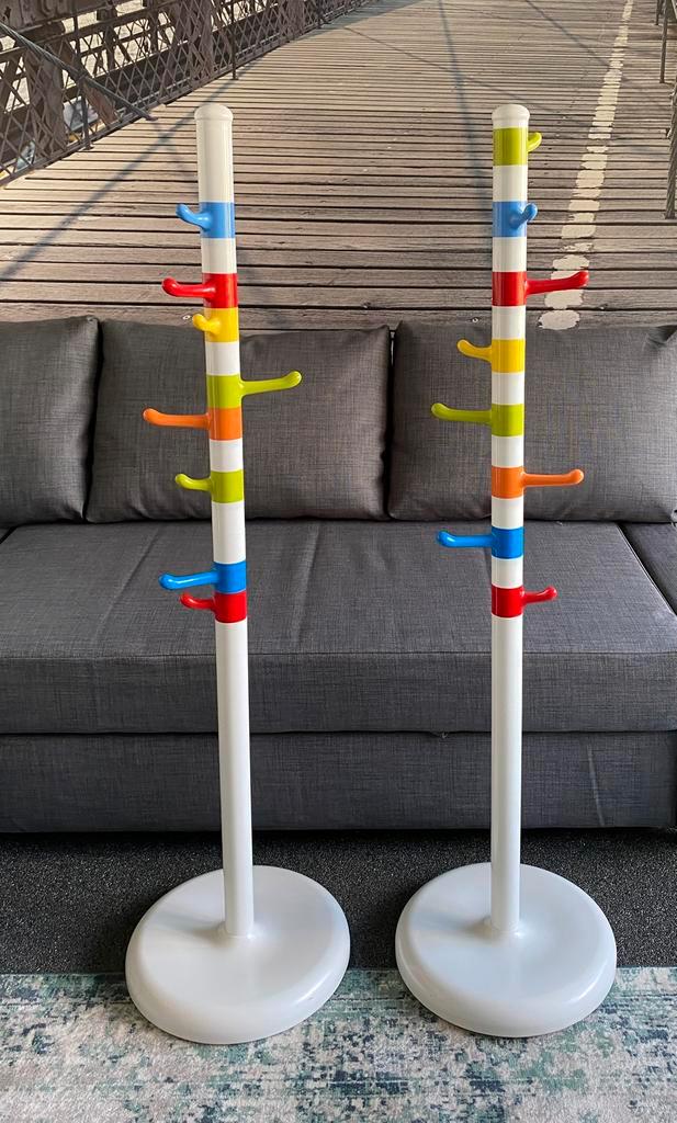 Vintage 80s Krokig Ikea Kapstokjes, Huis en Inrichting, Woonaccessoires | Kapstokken, Zo goed als nieuw, Kinderkapstok, 100 tot 150 cm