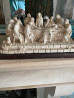 Laatste Avondmaalbeeld-speksteen/steenlook-religieus-vintage, Ophalen of Verzenden, Gebruikt, Religie