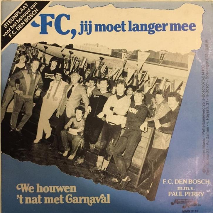 Voetbal Single (1983) F.C. Den Bosch - FC Jij moet langer me, Cd's en Dvd's, Vinyl | Nederlandstalig, Gebruikt, Streekmuziek, Overige formaten