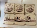 6 antieke tegeltjes ongeveer 1800 zie de foto`s, Ophalen of Verzenden
