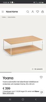 Salontafel kavehome, Huis en Inrichting, Tafels | Salontafels, 100 tot 150 cm, Zo goed als nieuw, Minder dan 50 cm, Rechthoekig
