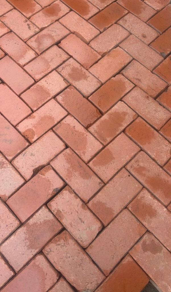 1510.7 m2 Hard gebakken klinkers / penteklinker rood bruin, Tuin en Terras, Tegels en Klinkers, Gebruikt, Klinkers, Keramiek, 10 m² of meer