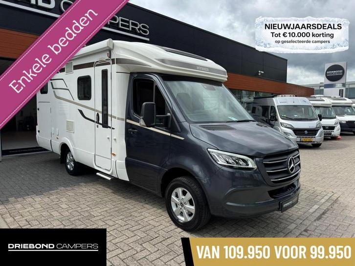 Hymer MLT 580 V6 190PK Enkele Bedden Led-Xenon Zonnepanelen, Caravans en Kamperen, Campers, Bedrijf, tot en met 3, Half-integraal