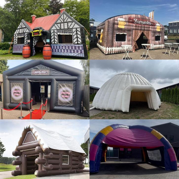 Opblaasbare feesttent/partytent huren?  Diverse modellen, Hobby en Vrije tijd, Feestartikelen | Verhuur, Zo goed als nieuw, Verjaardag