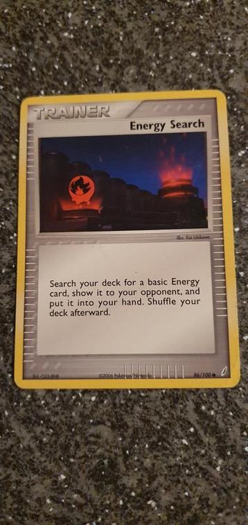 Trainer Energy Search 86/100 EX Crystal Guardians Vintage Po beschikbaar voor biedingen