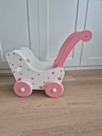 Houten poppenwagen, Kinderen en Baby's, Speelgoed | Houten speelgoed, Ophalen of Verzenden, Zo goed als nieuw, Duw- of Trekspeelgoed