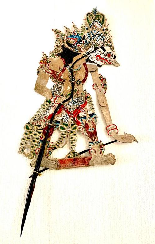 3 Antieke schaduw wajangpoppen. No keris kris krissen., Antiek en Kunst, Kunst | Niet-Westerse kunst, Ophalen