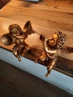 2 gouden kerst engeltjes 2 verschillende kerstdecoratie, Diversen, Ophalen of Verzenden