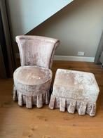 Stoel hocker poef barok style roze velvet, Ophalen, Barok, Overige kleuren, Eén