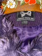 Forever 21 Paarse Jas met Bontkraag - Maat L, Kleding | Dames, Verzenden, Zo goed als nieuw, Maat 42/44 (L), Paars