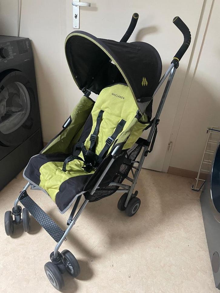 MacLaren buggy - zwart/groen, Kinderen en Baby's, Buggy's, Gebruikt, Maclaren, Zonnekap, Ophalen