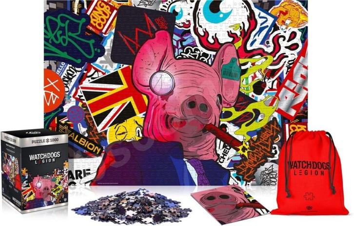 WATCH DOGS LEGION: PIG MASK PUZZLES 1000 pcs, Verzamelen, Muziek, Artiesten en Beroemdheden, Nieuw, Foto of Kaart, Ophalen of Verzenden
