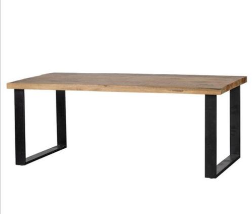 Grote mangohouten (eet)tafel, Huis en Inrichting, Tafels | Eettafels, Zo goed als nieuw, 50 tot 100 cm, 200 cm of meer, Vijf personen of meer