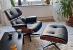 XL Lounge Chair met Ottoman Walnoot of Palissander, Huis en Inrichting, Fauteuils, Modern, Klassiek, Tijdloos, Metaal, Verzenden