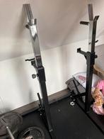 Squatrek / bankdrukrek verstelbaar, Sport en Fitness, Fitnessapparatuur, Ophalen, Krachtstation, Zo goed als nieuw, Metaal