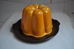 Vintage Puddingvorm met bord 1970, Ophalen of Verzenden