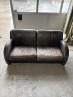 Gratis leren 2-zits bank, Antiek en Kunst, Ophalen