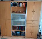 Grote Wandkast met glazen bar en verlichting, Ophalen, Zo goed als nieuw, 200 cm of meer, Met lade(s)