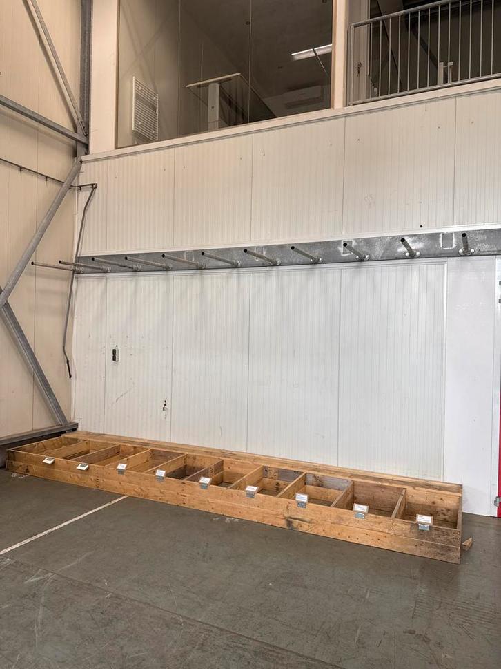 Stelling voor hout/metaal + stalen buizen, Doe-het-zelf en Verbouw, Overige Doe-het-zelf en Verbouw, Gebruikt, Ophalen