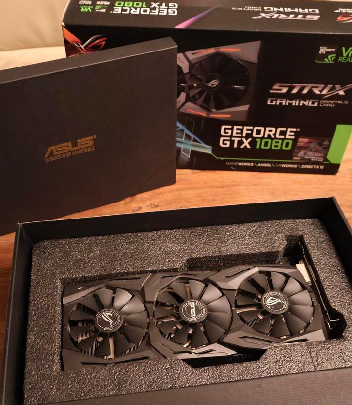 Nvidia geforce gtx 1080 asus strix, Computers en Software, Videokaarten, Zo goed als nieuw, PCI-Express 3.0, GDDR5, Ophalen of Verzenden