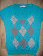 Fijne gebreide top met wyber van Zara, maat L, Blauw, Zara, Maat 42/44 (L), Ophalen of Verzenden