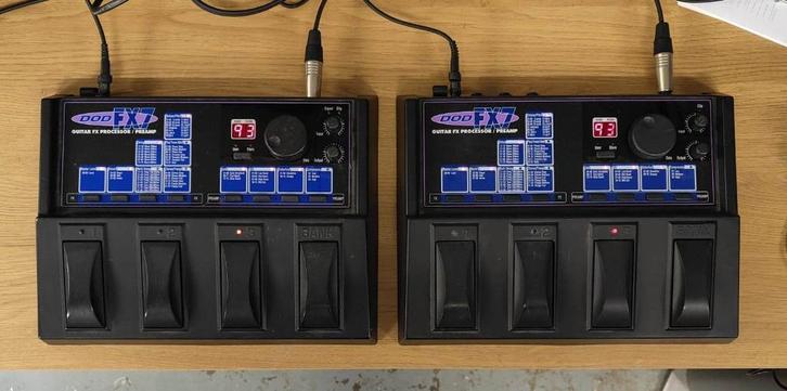 2 stuks DOD FX7 Guitar Effect Processor/Preamp gitaar Lees, Muziek en Instrumenten, Effecten, Gebruikt, Multi-effect, Ophalen of Verzenden