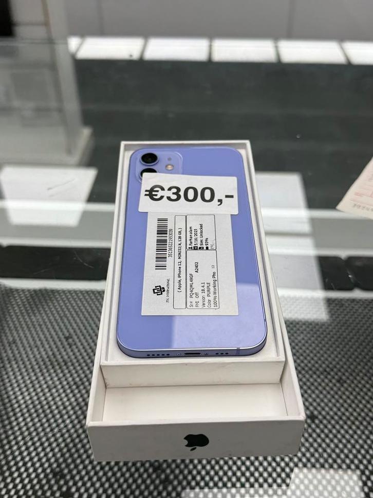 Apple iPhone 12 – 128GB – Purple – 93% batterij – €300, Telecommunicatie, Mobiele telefoons | Apple iPhone, Zo goed als nieuw