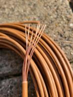44,5m Draka kabel bruin H07V-R gevlochten stroomdraad., Doe-het-zelf en Verbouw, Ophalen of Verzenden, Nieuw, Kabel of Snoer